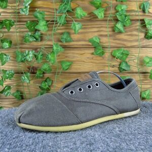 TOMS Women Laceless Slip-On Gray Fabric Sz 7 Medium  Used 2025